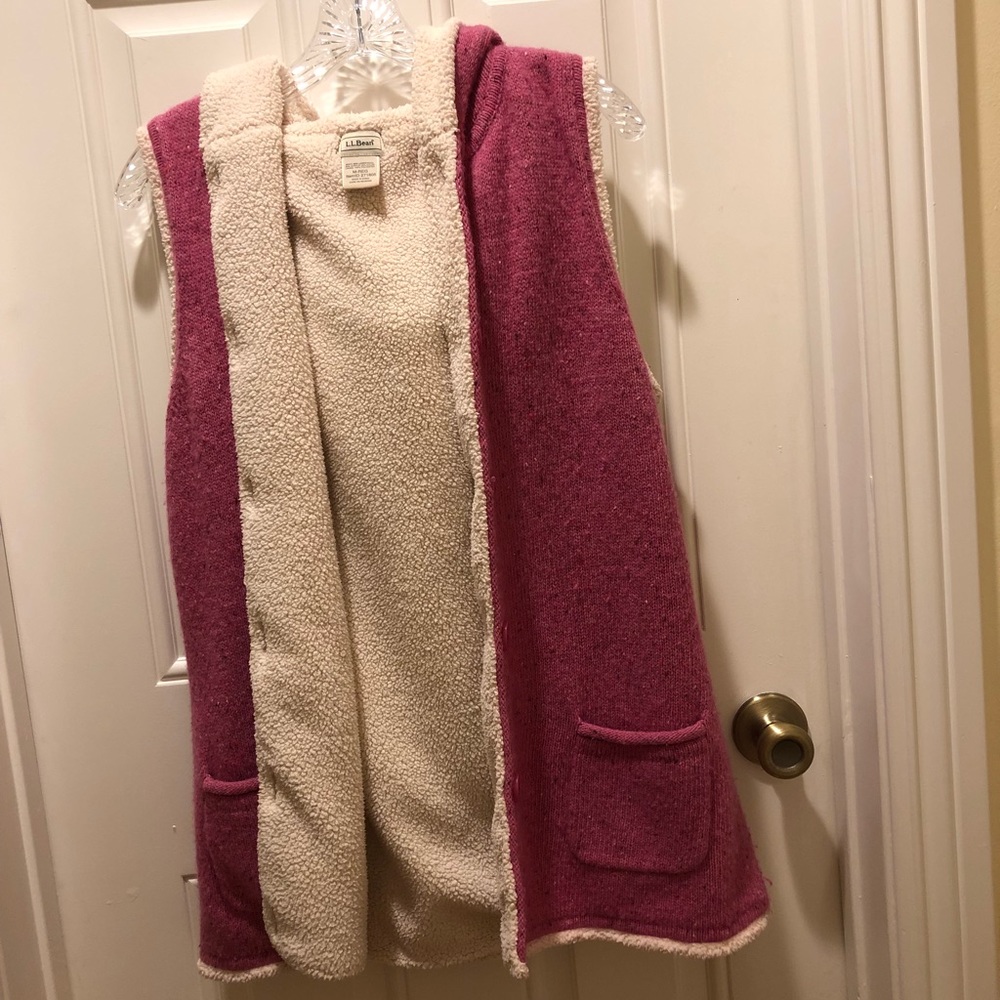 L. L. Bean Sherpa lined hooded vest